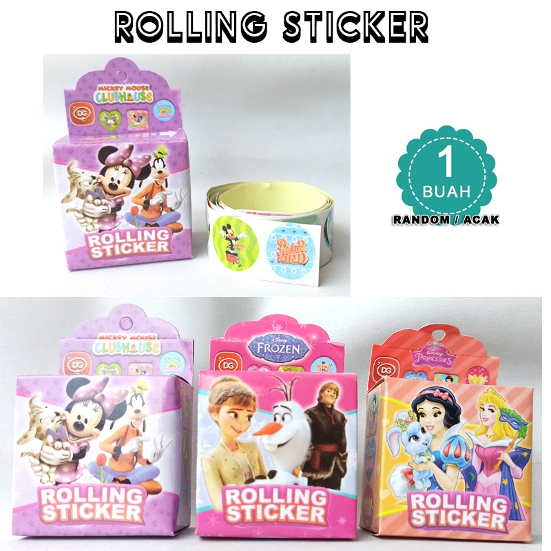 

ROLLING STICKER KARAKTER - SATUAN ACAK - MAINAN ANAK STIKER ROLL MURAH