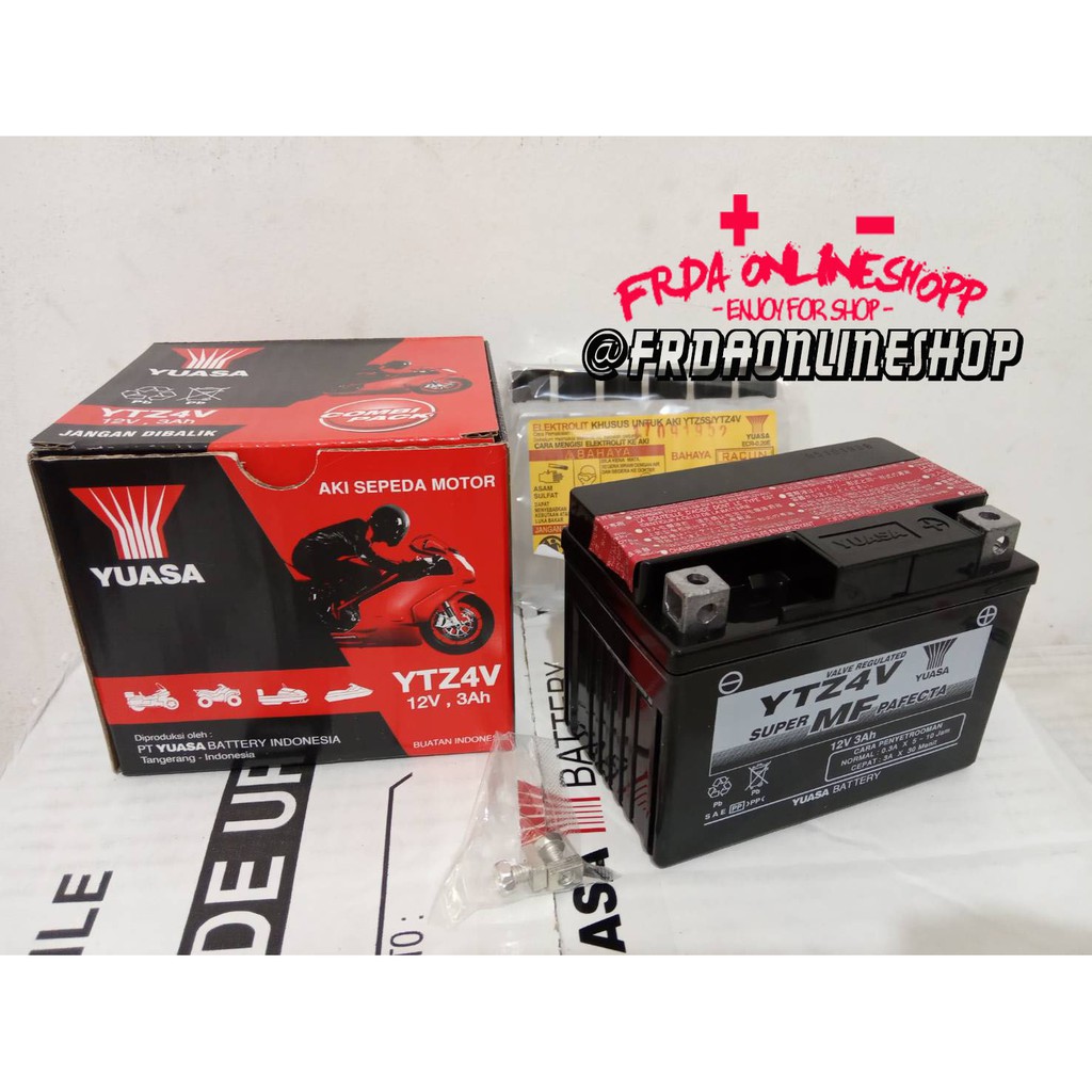 Aki Motor Honda Vario YUASA YTZ4V