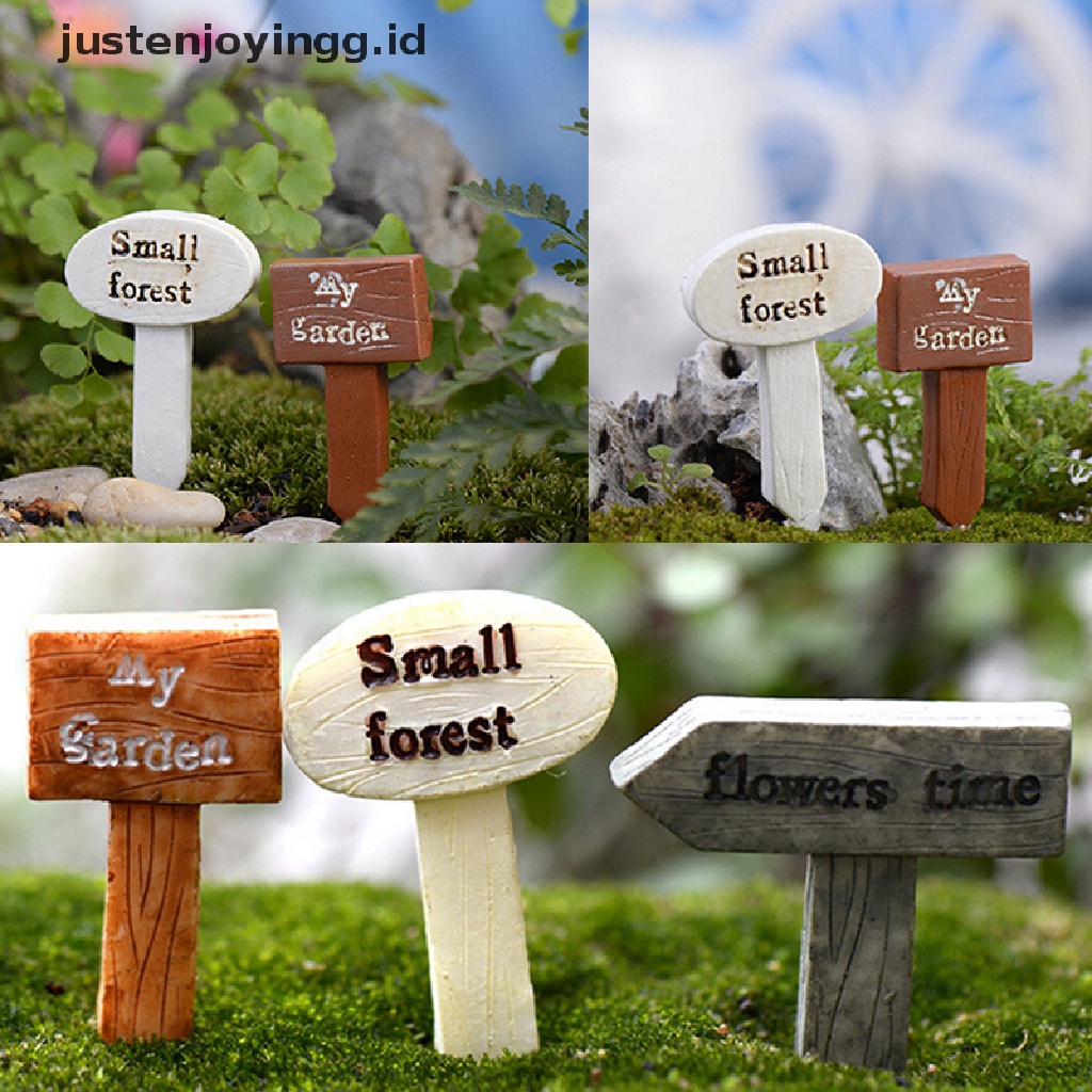 // justenjoyingg.id // 3 Pcs Resin Crafts Figurines Micro Landscape DIY Toy Fairy Garden Miniatures ~