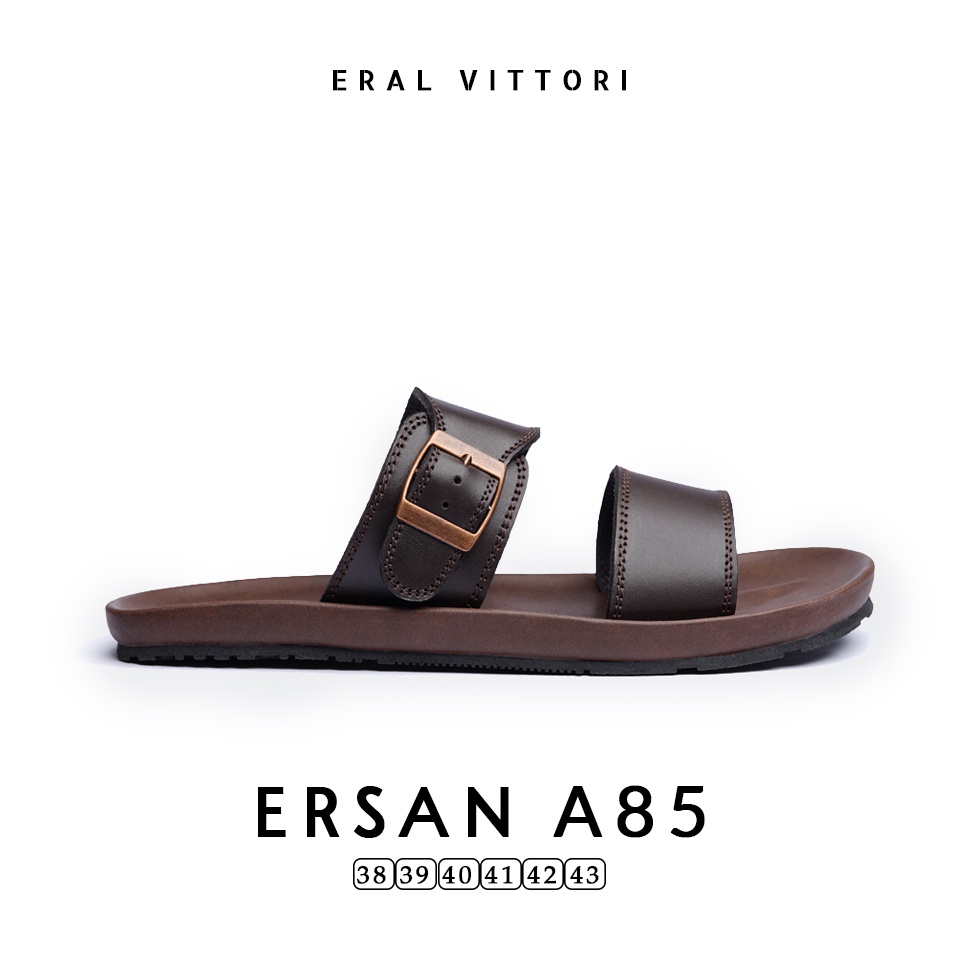 Eral Vittori - Ersan A85 Sandal Santai Harian Pria Kulit