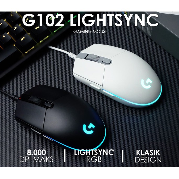 Mouse Gaming Logitech G102 Lightsync RGB - 6 Buttons - 8000 DPI