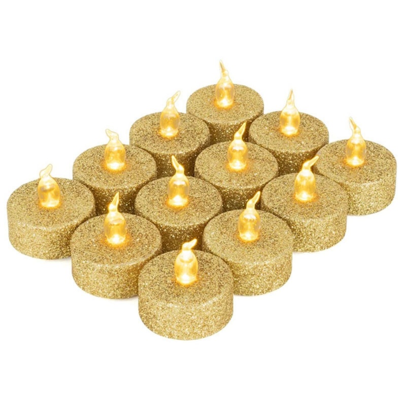 Zzz 12pcs Lampu Malam LED Tanpa Api Untuk Rumah