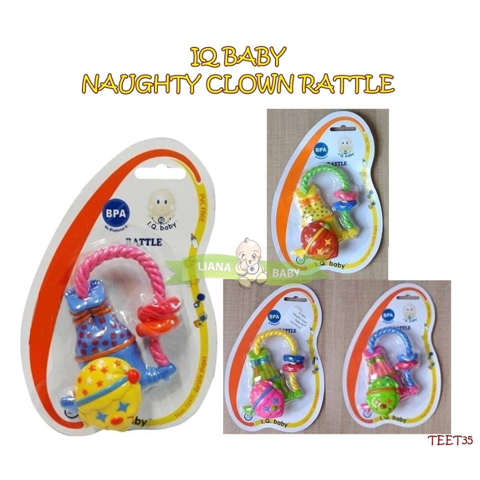 TEET35 MAINAN BAYI IQ BABY NAUGHTY CLOWN RATTLE