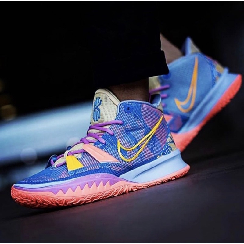[Size 36-46] KYRIE 7 HIGH EXPRESSION / BLUE ORANGE / SEPATU BASKET