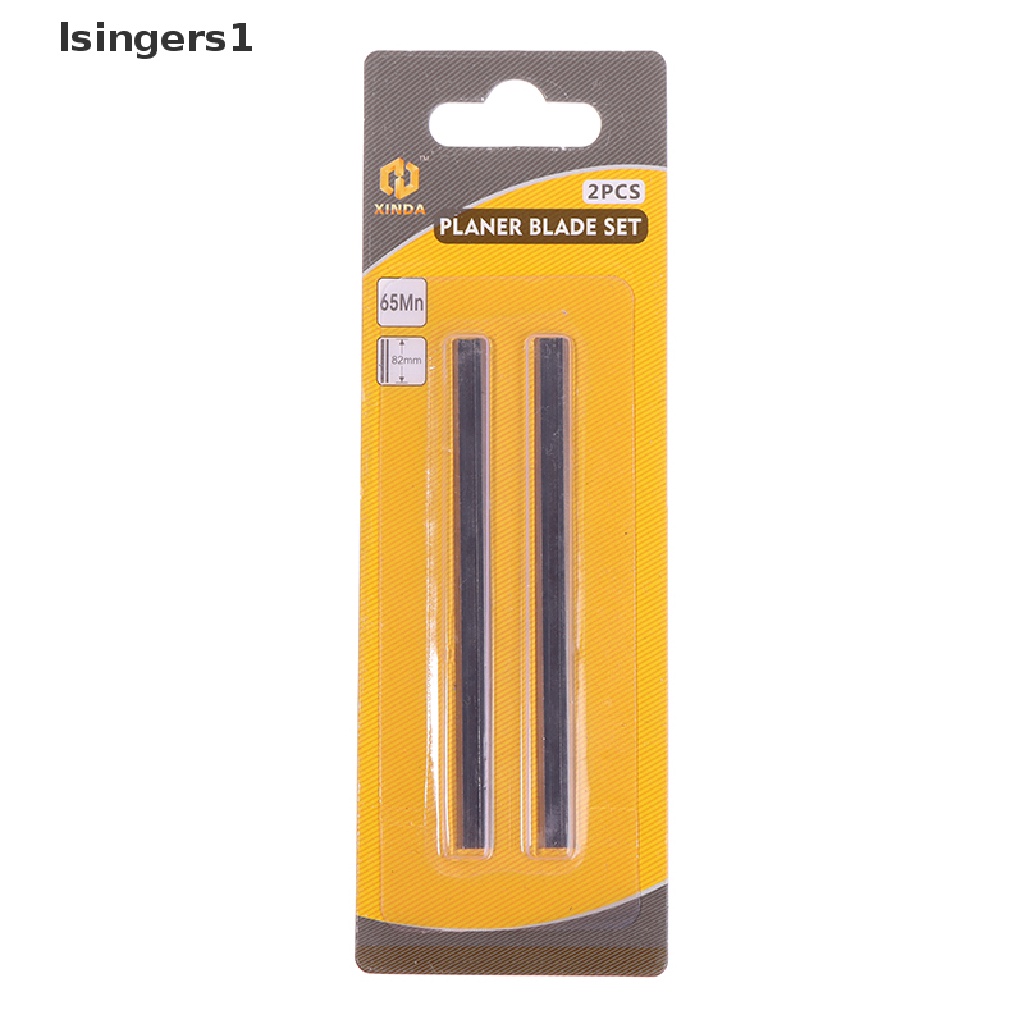 (lsingers1) 2pcs Pisau Serut Kayu Bahan Carbide 82mm