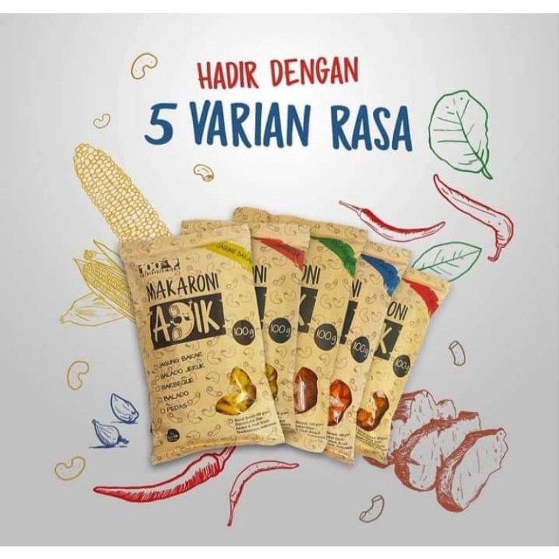 

makaroni Adik 5 varian rasa