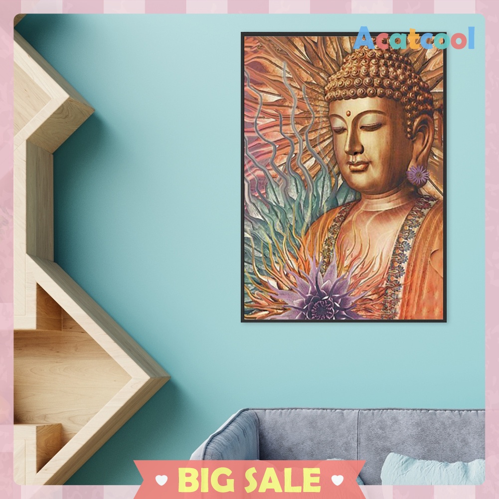 5D DIY Full Drill Diamond Painting Buddha Cross Stitch Embroidery Mosaic