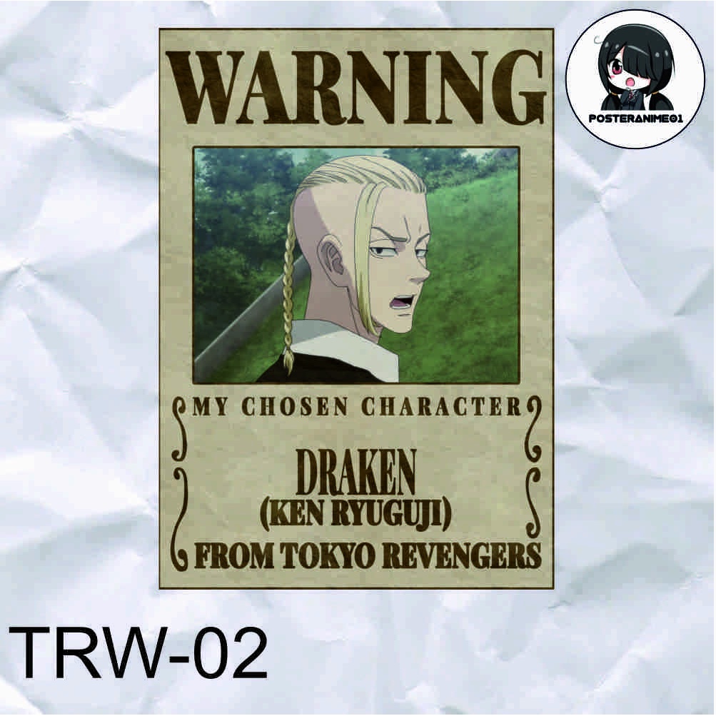 Poster Anime Tokyo Revengers | Poster Anime Tokyo Revengers Warning Aesthetic | DRAKEN | MIKEY | TERLENGKAP-02.DRAKEN