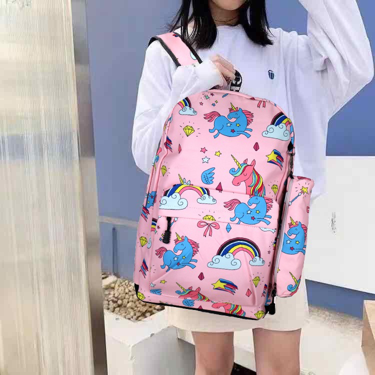 Unicorn Tas ABG Ransel Sekolah Anak Backpack School Casual Import Tas Remaja Ransel ABG Pria/Wanita