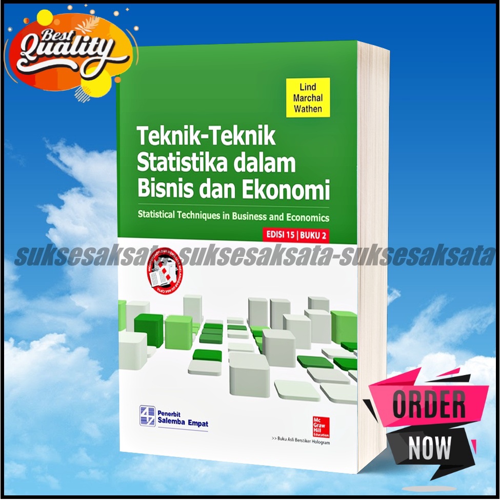 Jual TEKNIK TEKNIK STATISTIKA DALAM BISNIS DAN EKONOMI EDISI 15 BUKU 2 ...