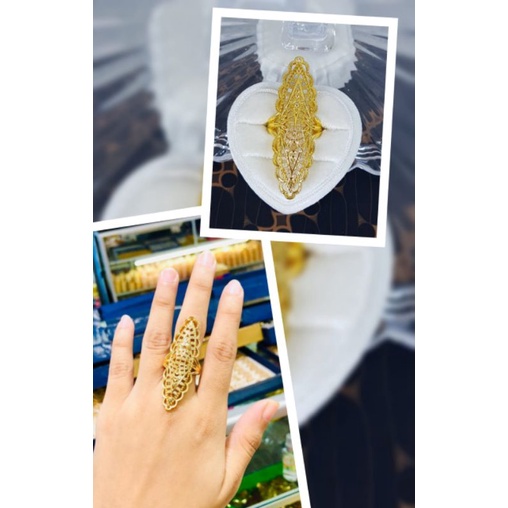 Cincin replika emas Dubai,silver dan gold unik,mewah,cantik ,anti karat