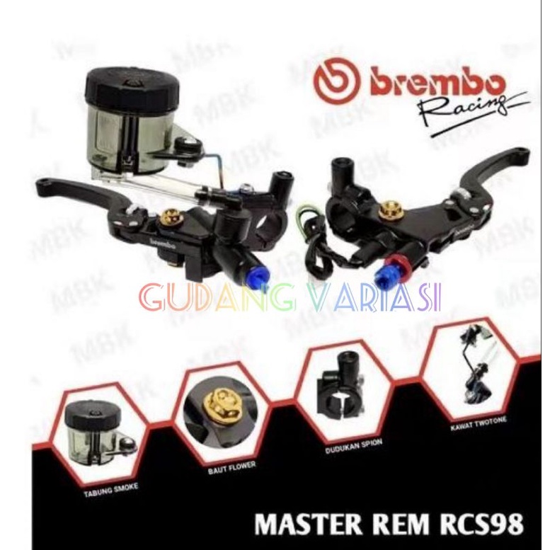 MASTER REM BRCS 98 RADIAL KANAN DAN KIRI PLUS TABUNG BIG SMOKE ORIGINAL UNIVERSAL BEAT FI SCOOPY VARIO