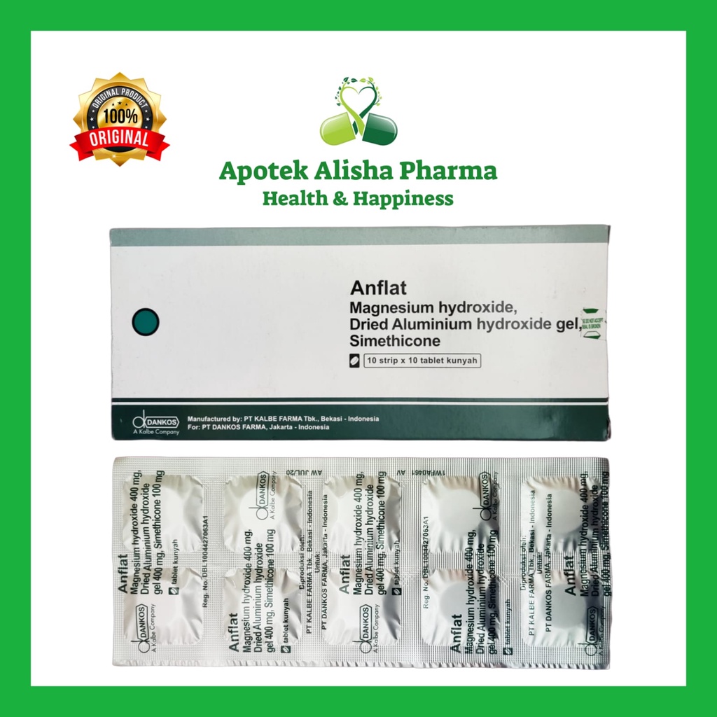 ANFLAT Strip 10 Tablet - Obat Pencernaan Lambung Sakit Maag