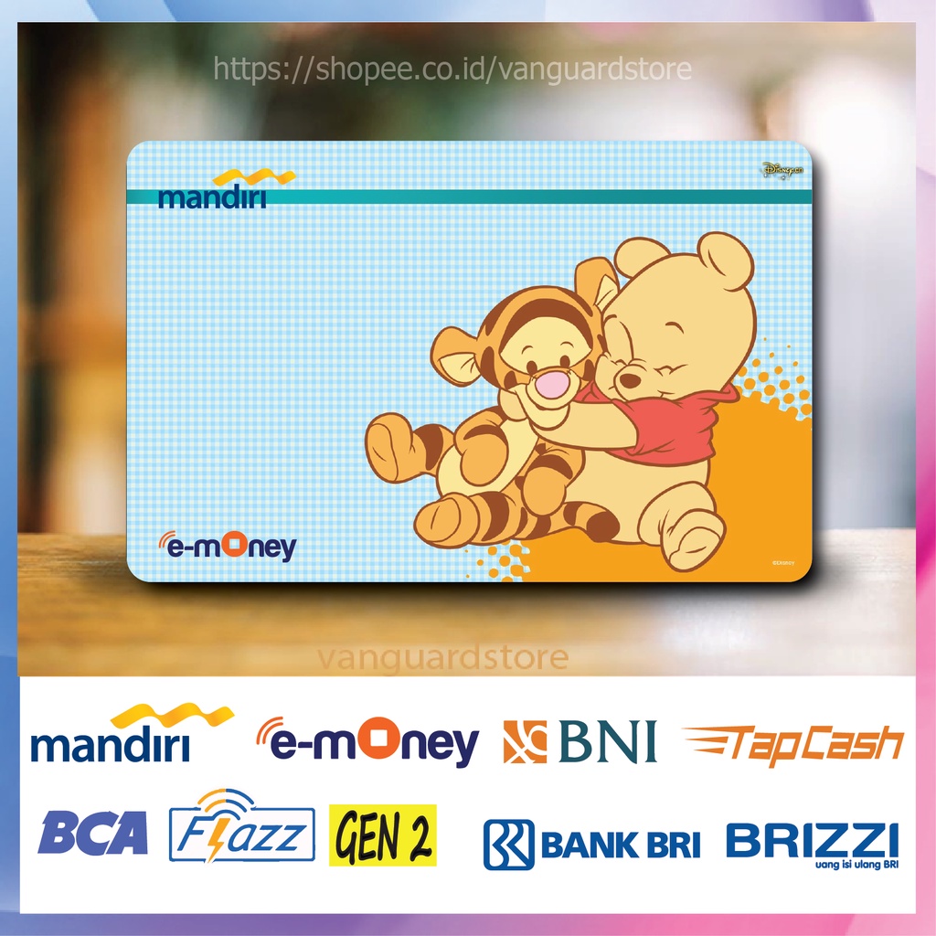 KARTU E MONEY E TOLL KARTUN ANIME WINNIE THE POOH EMONEY MANDIRI FLAZZ BCA TAPCASH BRIZZI