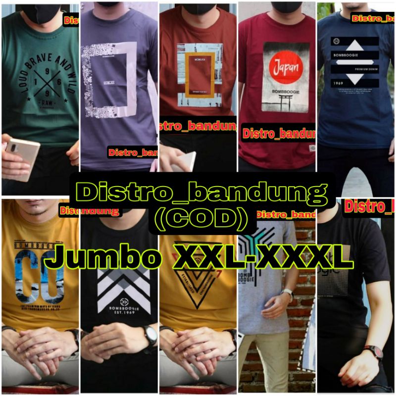 Baju kaos BOMBBOOGIE jumbo XXL dan XXXL Original