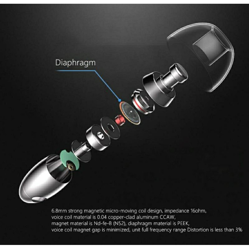 [Garansi Resmi 1 Tahun] DQSM Hermit Audio 6.8mm Driver Unit Peek Dengan Kabel 3.5mm Litz OFC Hifi