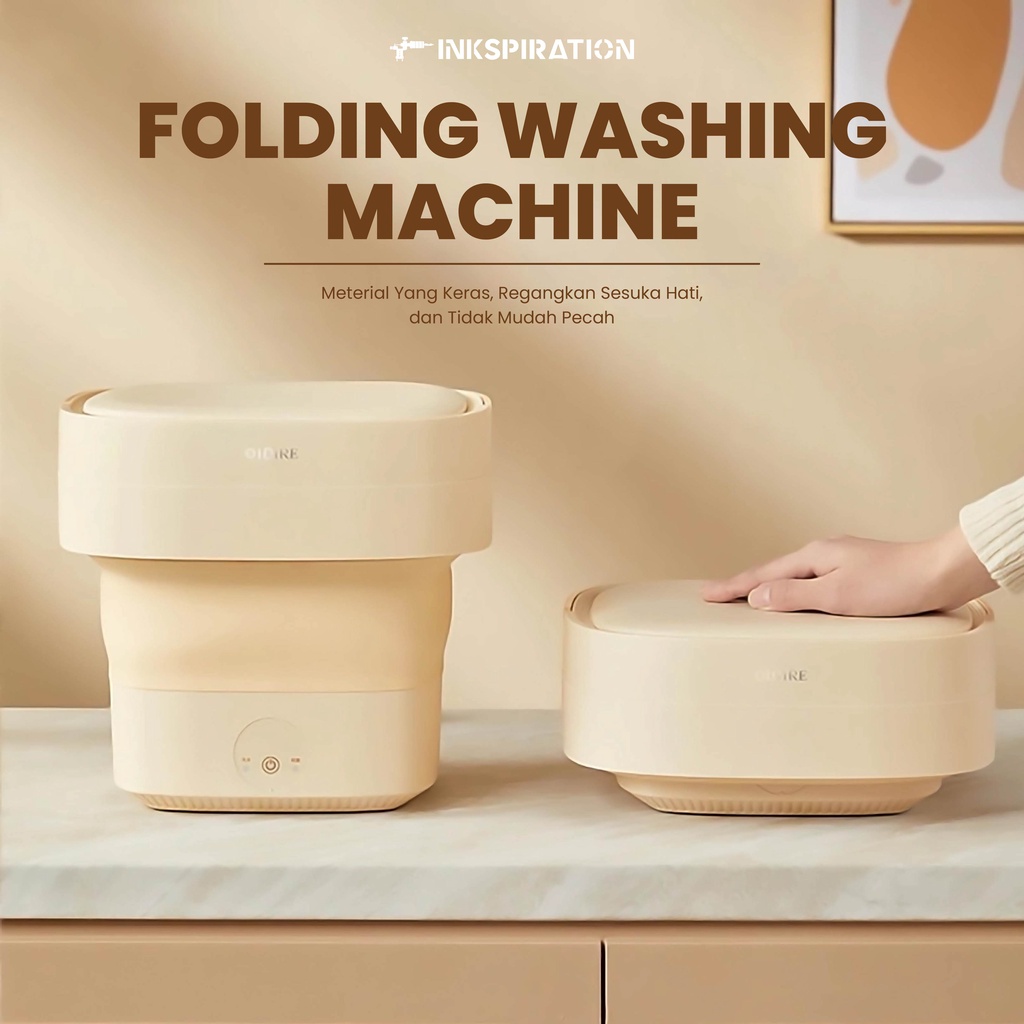 MESIN CUCI FOLDING PORTABLE LIPAT MINI WASHING MACHINE