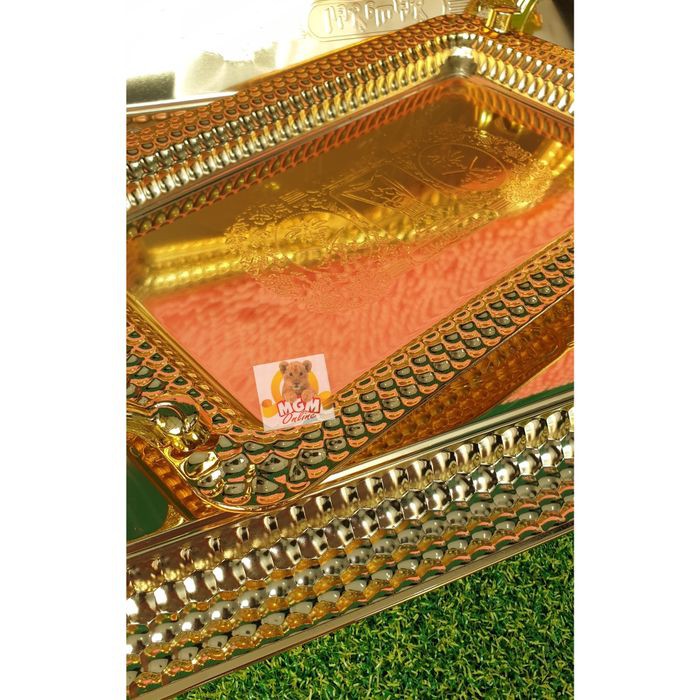 PREMIUM Nampan emas set3 nampan GOLD NAMPAN ARAB TEBAL DIAMOND 2208
