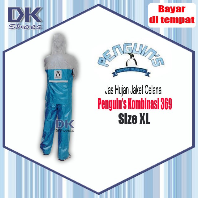 Jas Hujan Penguin's 369 XL Kombinasi / Jas Hujan Jaket Celana / Jas Hujan PVC