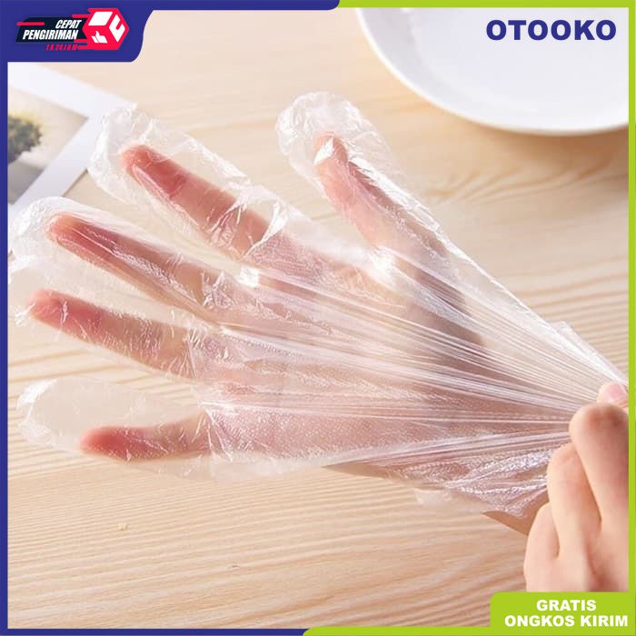 Sarung Tangan Plastik Food Grade Hand Glove Anti Virus Bakteri isi 100