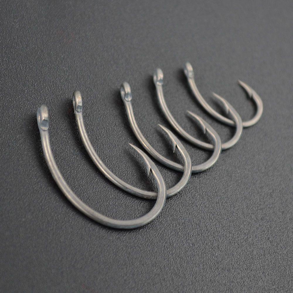 Chookyy 50Pcs Carp Hooks High Quality Lapisan Karbon Tinggi Aksesoris Memancing Ikan Bermata