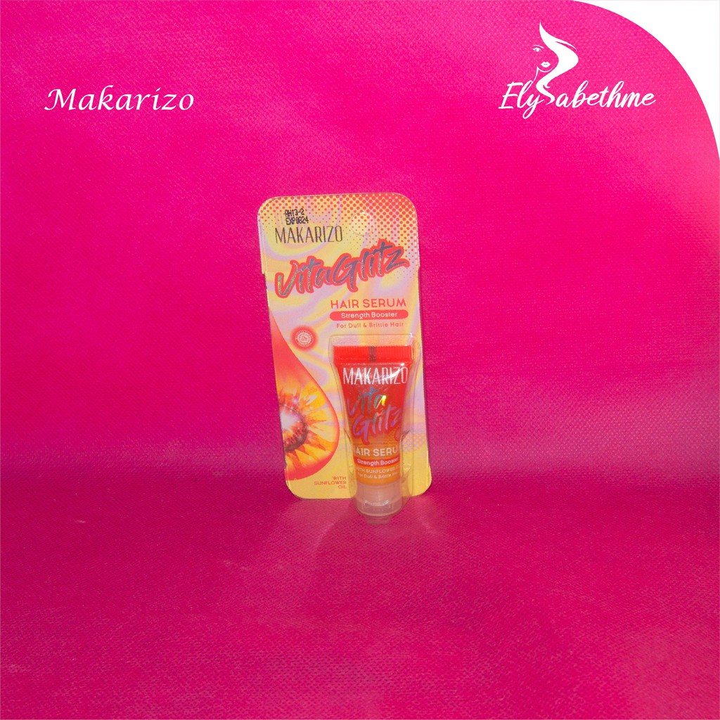 ✿ELYSABETHME✿ 【﻿ＭＡＫＡＲＩＺＯ】 Makarizo Vitaglitz serum rambut untuk batang akar tidakkering dipakai sebelum catok hair dryer