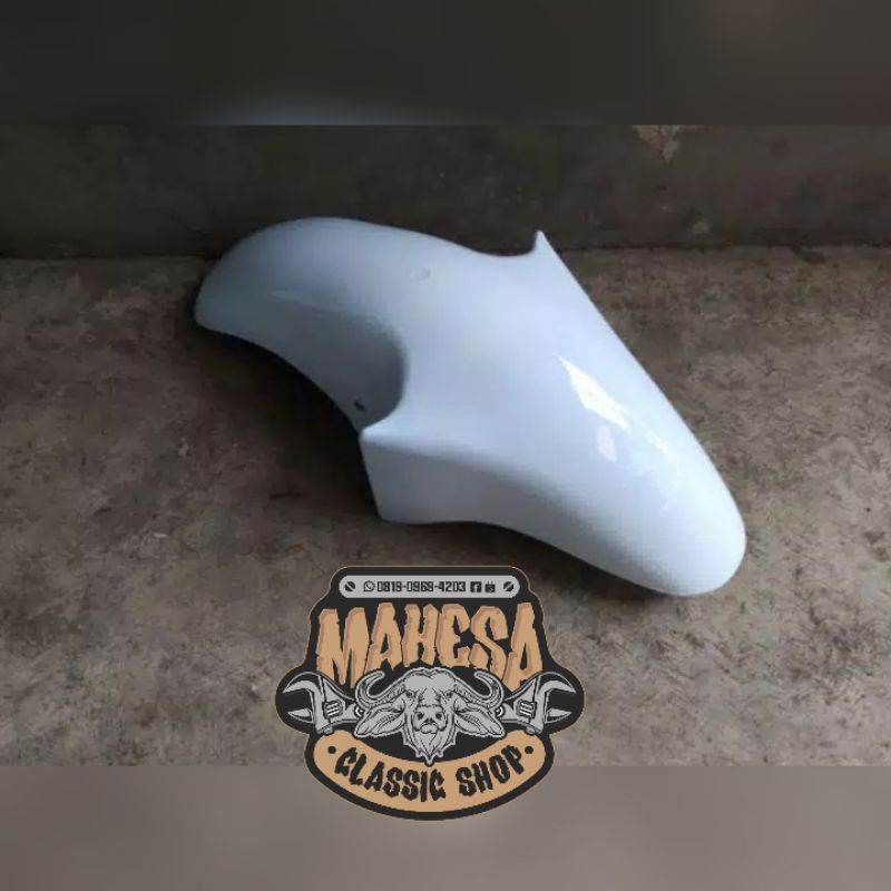 Spakbor slebor Ninja R depan old warna putih Slebor Ninja R RR warna putih pnp cb gl