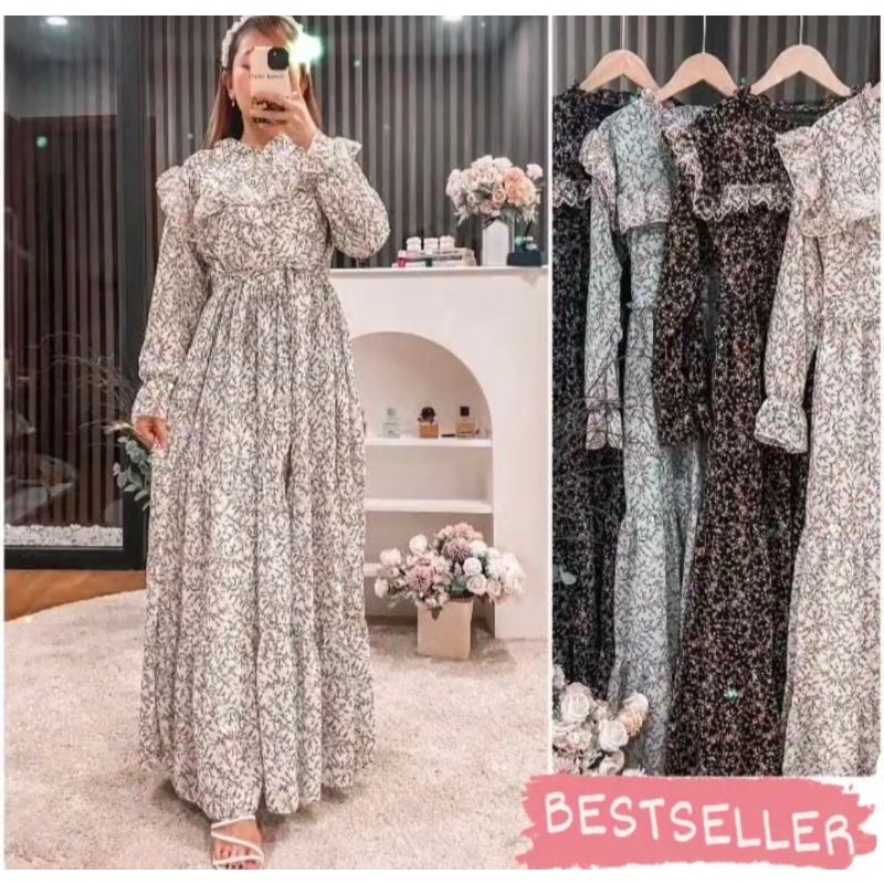 Gamis renda bunga ori by Gratias