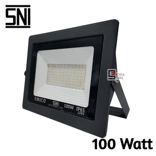Emico Lampu Sorot SMD LED 100 watt SNI IP65 Lampu Tembak Floodlight utk Panggung / Outdoor / Taman