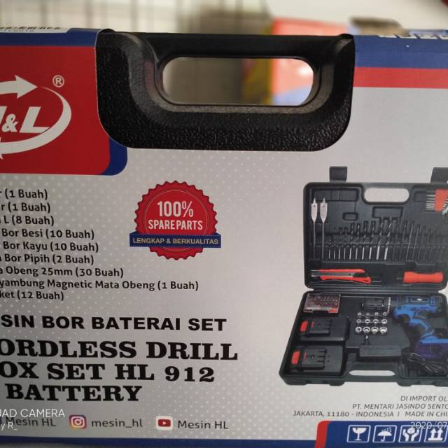 H&l bor cordless 18volt 1set