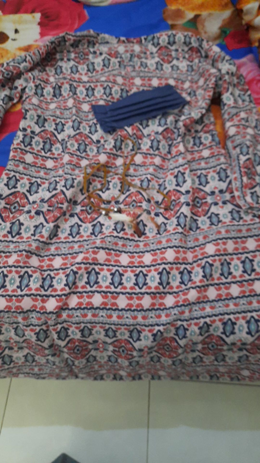 Batik Tunik Etnik Tunik Bohemian Rempel Belah Samping Busui Friendly Free Belt