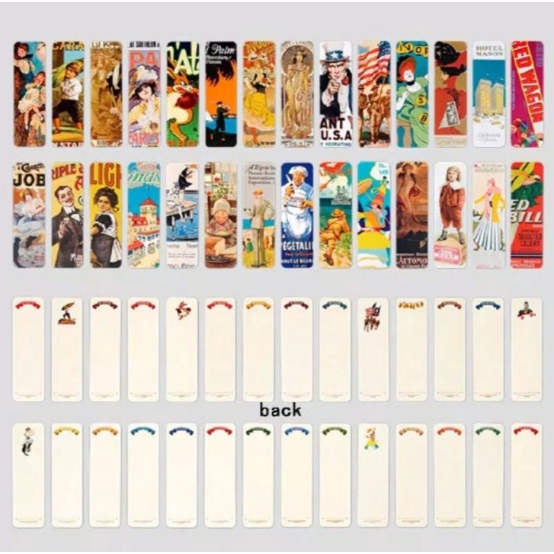 bookmark pembatas buku jenis kertas edisi retro