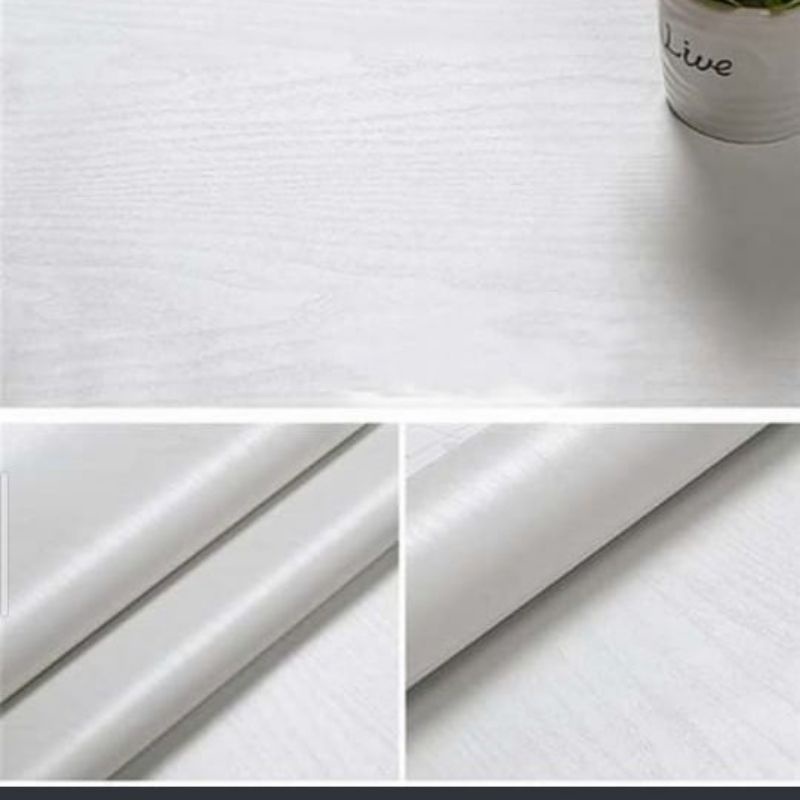 wallpaper sticker dinding kayu putih untuk ruang tamu dan kamar tidur