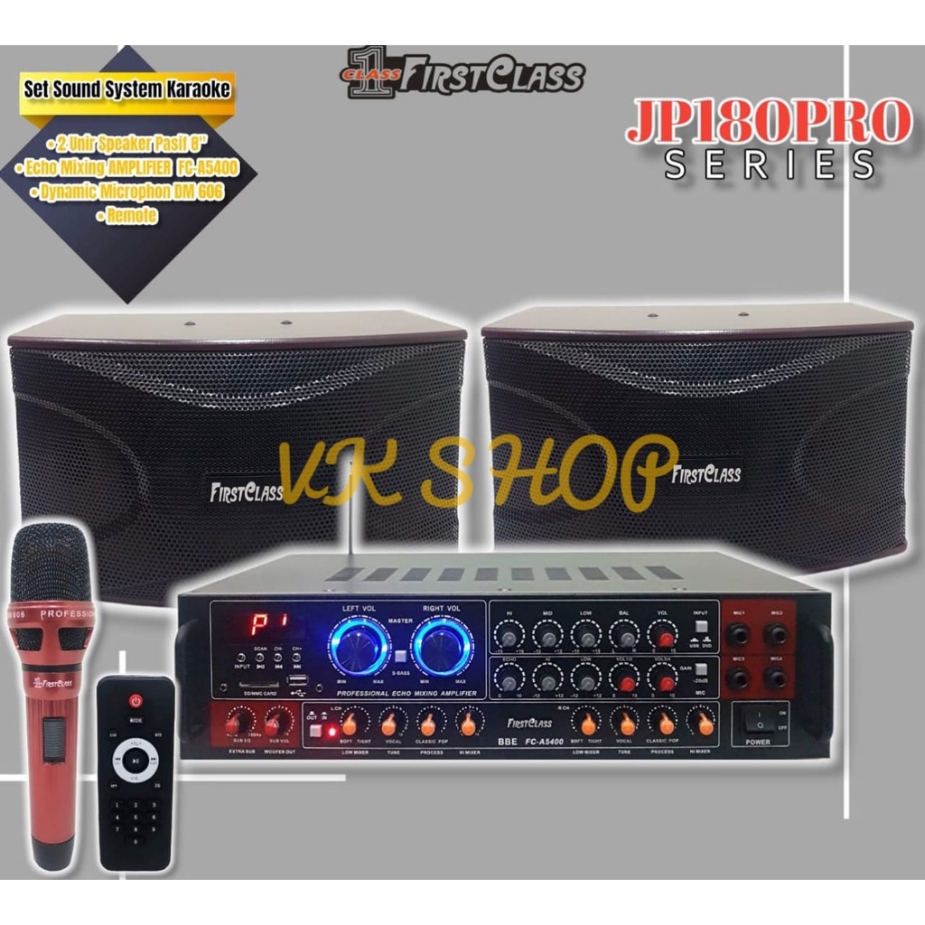 PAKET KARAOKE FIRSTCLASS JP 180 PRO / JP180PRO FIRST CLASS JP 180 PRO