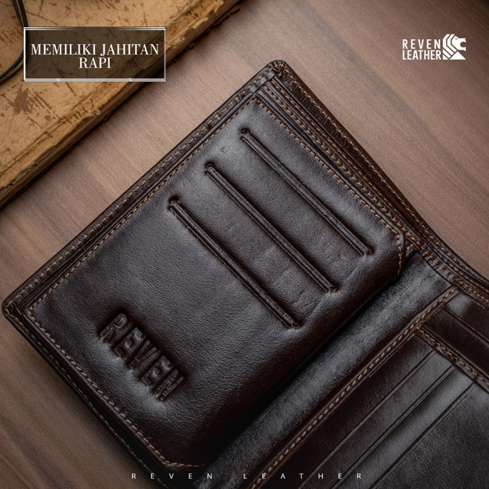 Dompet Lipat Kulit Pria Branded Reven Ranger Leather Wallet Bahan 100% Kulit Sapi Asli Original Premium Cowok Keren Terbaru