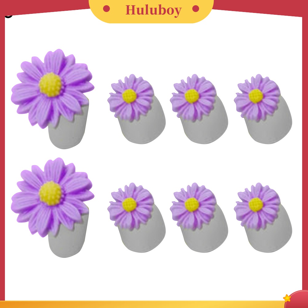 Huluboy Huluboy♡ 8pcs Pemisah Jari Kaki Bentuk Bunga / Hati / Bulat Bahan Silikon