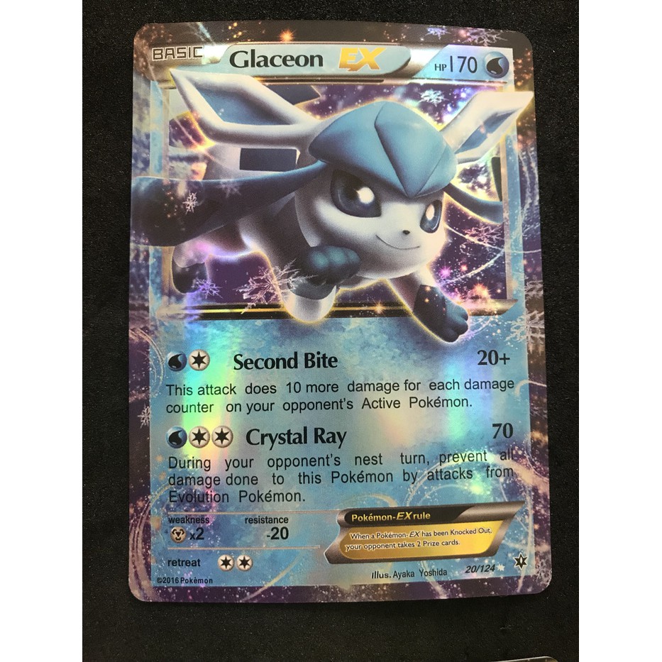 Kartu Pokemon TCG Sun&Moon Glaceon EX (harga/kartu)