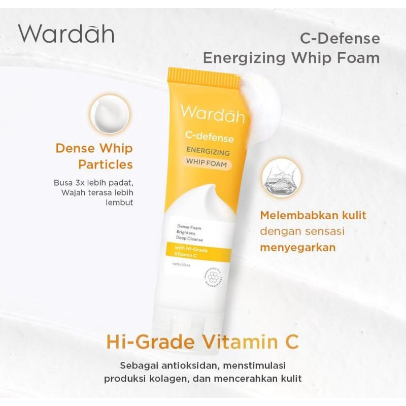 ☘️Yuri Kosmetik☘️ Wardah C-Defense Energizing Whip Foam