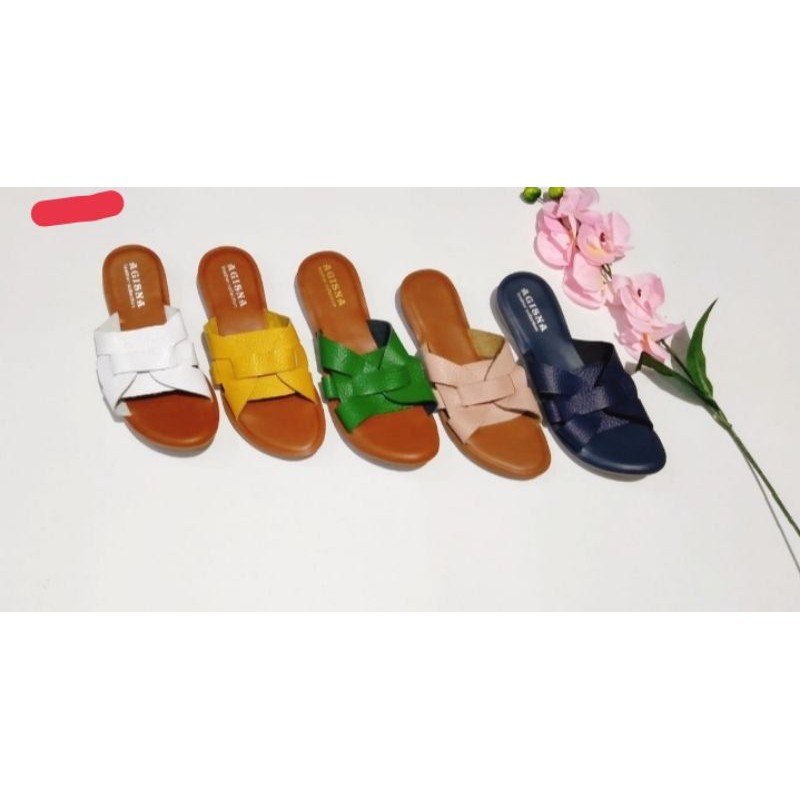 sandal kulit teplek terbaru