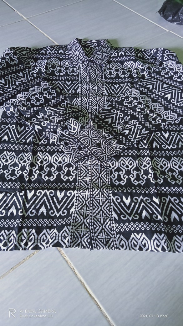 Kemeja Batik Pria Lengan Panjang Size M L Xl Xxl Bswart Hrb026 Batikshogan
