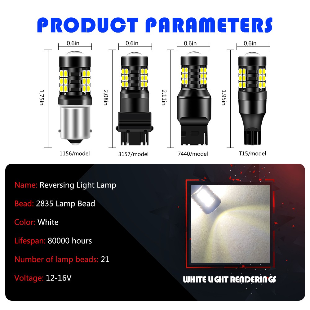 1pcs Lampu Led 21smd 1156 Ba15S P21W 7440 T20 T15 3157 Flash 3 Waktu 12v Untuk Mundur Mobil