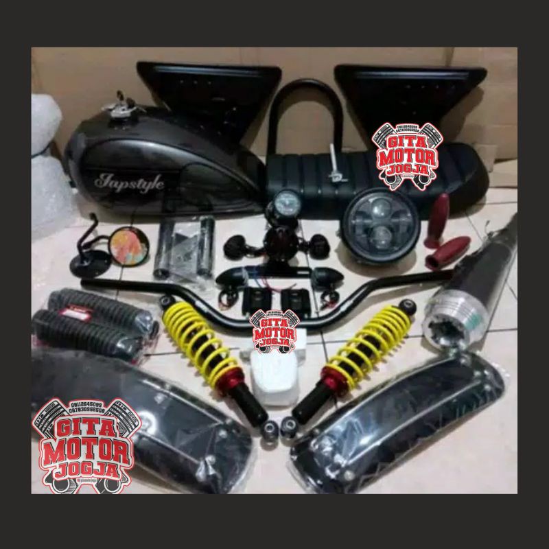 PAKET BODY CUSTOM JAPSTYLE GL TIGER MEGAPRO SCORPIO THUNDER VERZA VIXION DLL