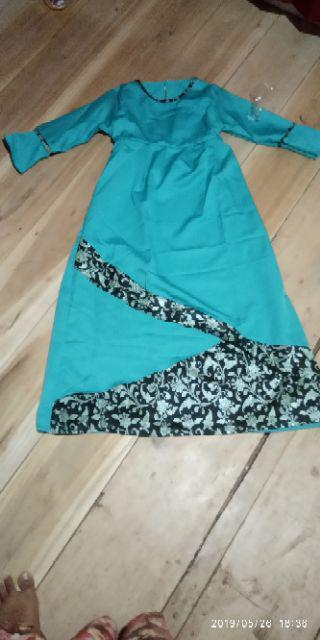 Baju Batik Couple Gamis Dilan Batik Bilda Modern Set Anak Muslim
