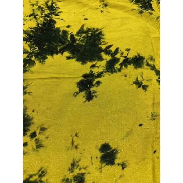 Celana Kulot Panjang Rayon Jumbo Tye Die Bali-Kuning-Hitam