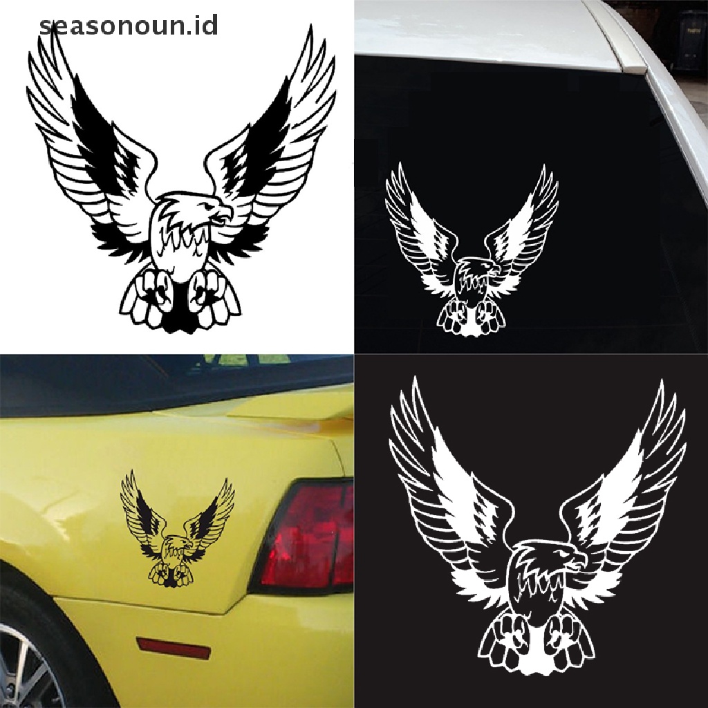 Stiker Mobil Motif Hewan Burung Elang 3D Bahan Vinil