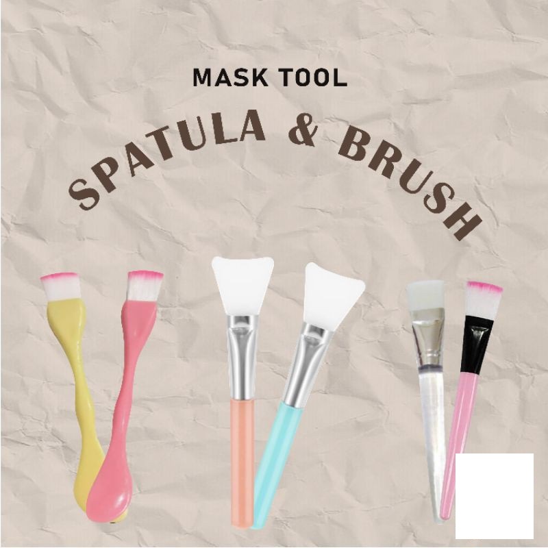 Set Kuas Masker, Spatula, Kuas 2in1 (KIM)