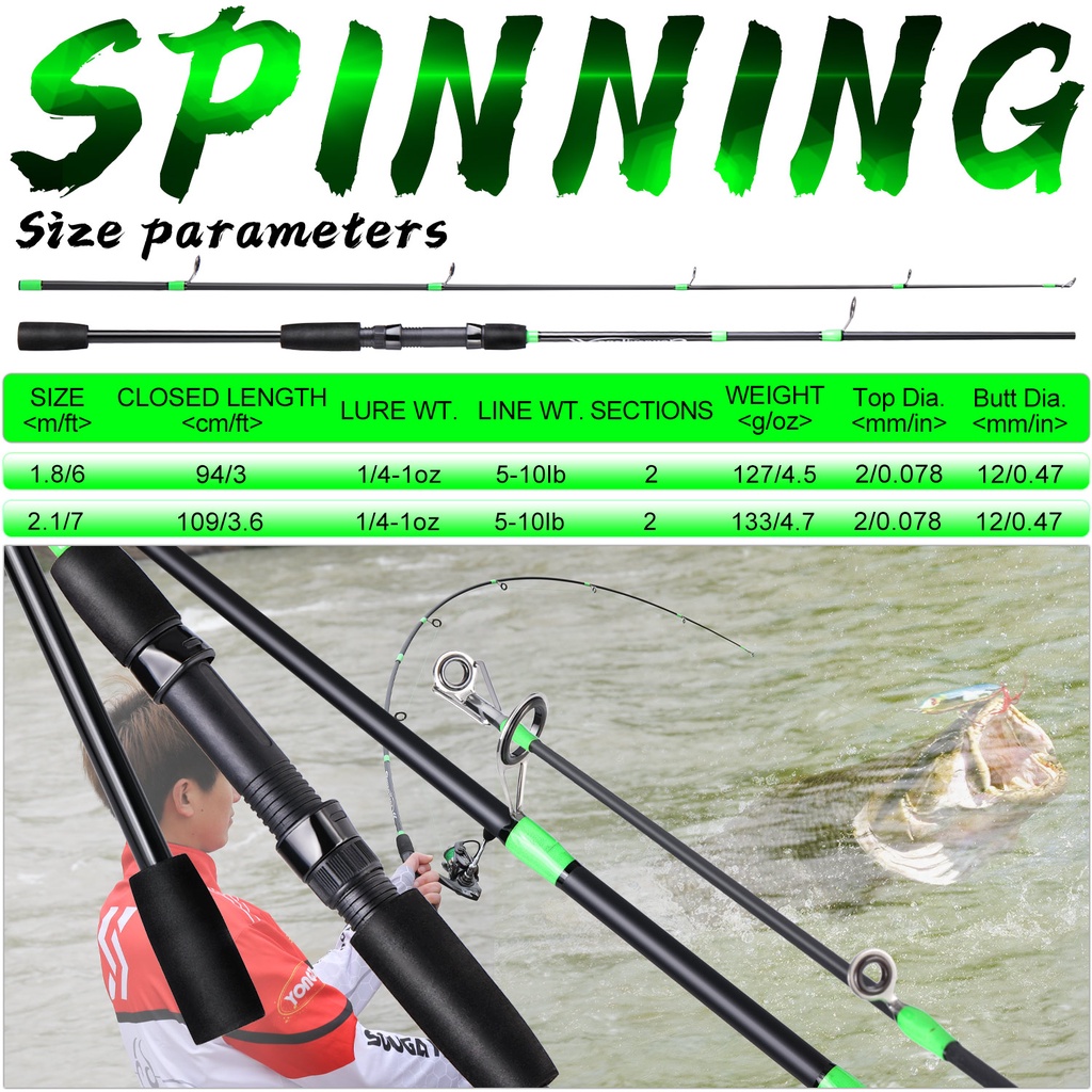 Sougayilang Karbon Joran Pancing Spinning/Casting Fishing Rod 5-10LB Karbon Fishing Rod Dengan Kualitas Tinggi Panduan Ring Fishing Rod