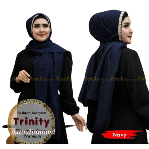 HIJAB PASMINA INSTAN RENDA TALI BELAKANG UK 185X70cm R313