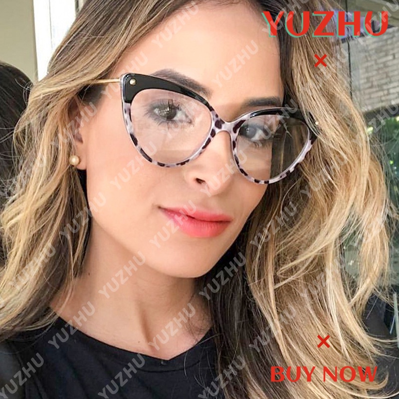 (YUZHU) COD Kacamataminus 0°~-400° Retro Mata Kucing Wanita Eyeglasses Anti Blue Eyeglasses