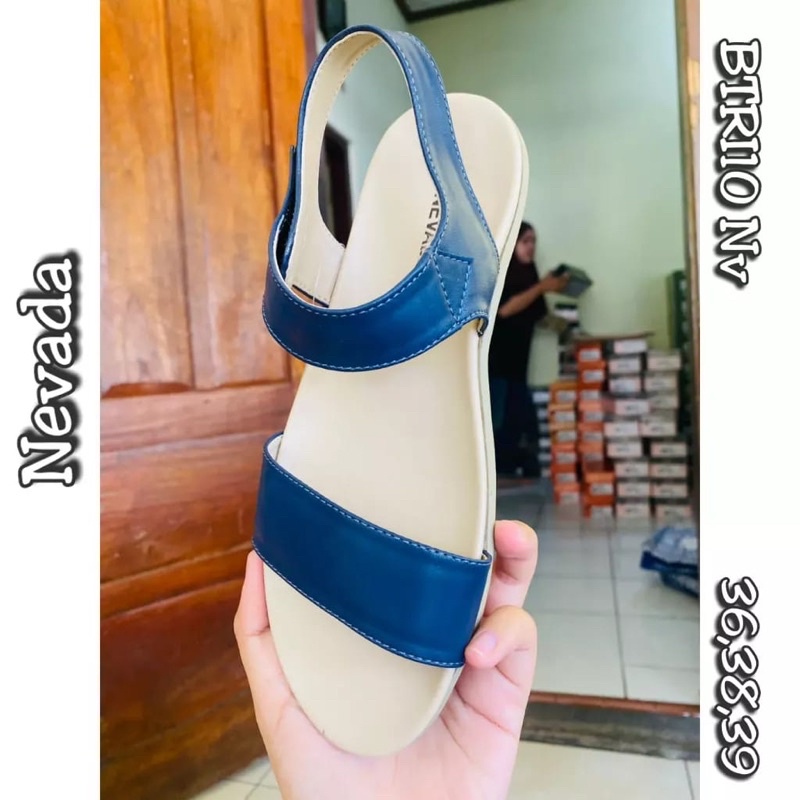 Sandal Nevada Navy Slempang Rekat